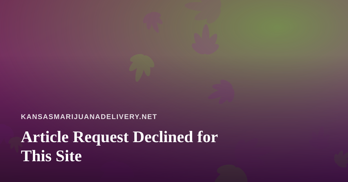 Article Request Declined for This Site
