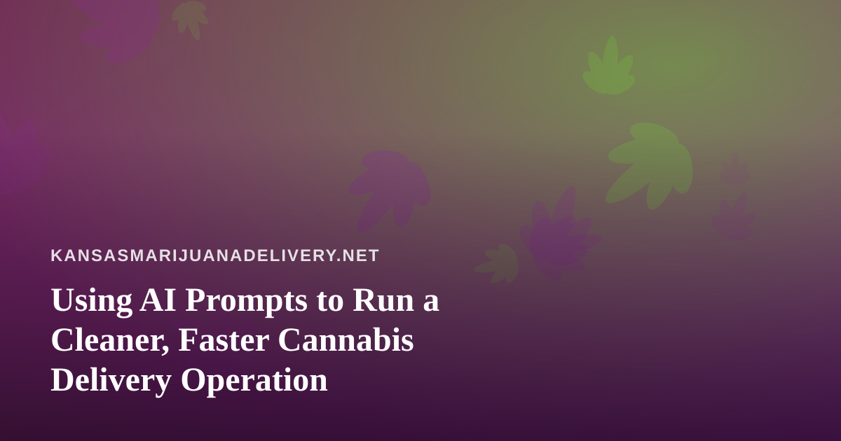 Using AI Prompts to Run a Cleaner, Faster Cannabis Delivery Operation